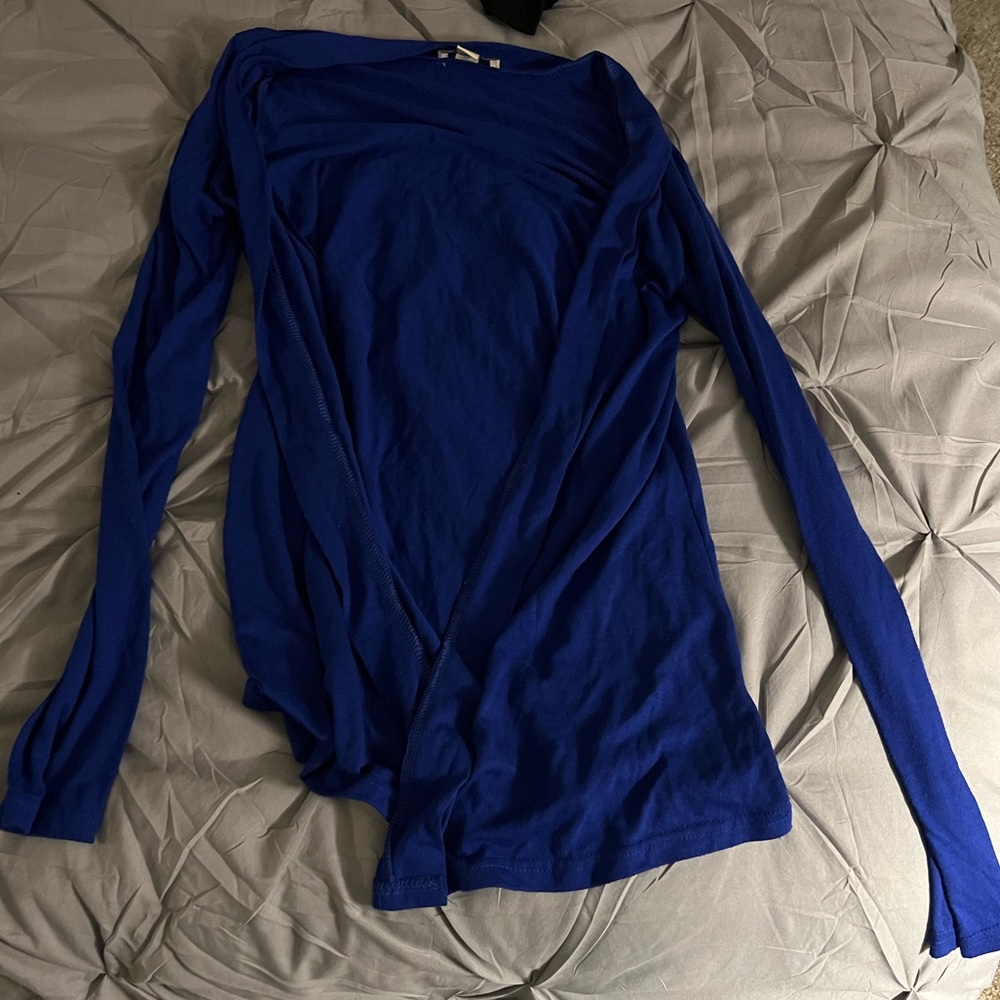 Bright blue lightweight cardigan